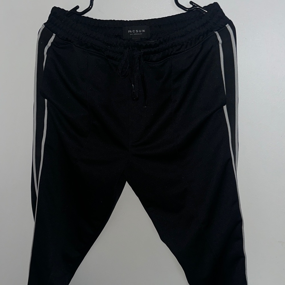 PacSun Black Joggers with White Stripes